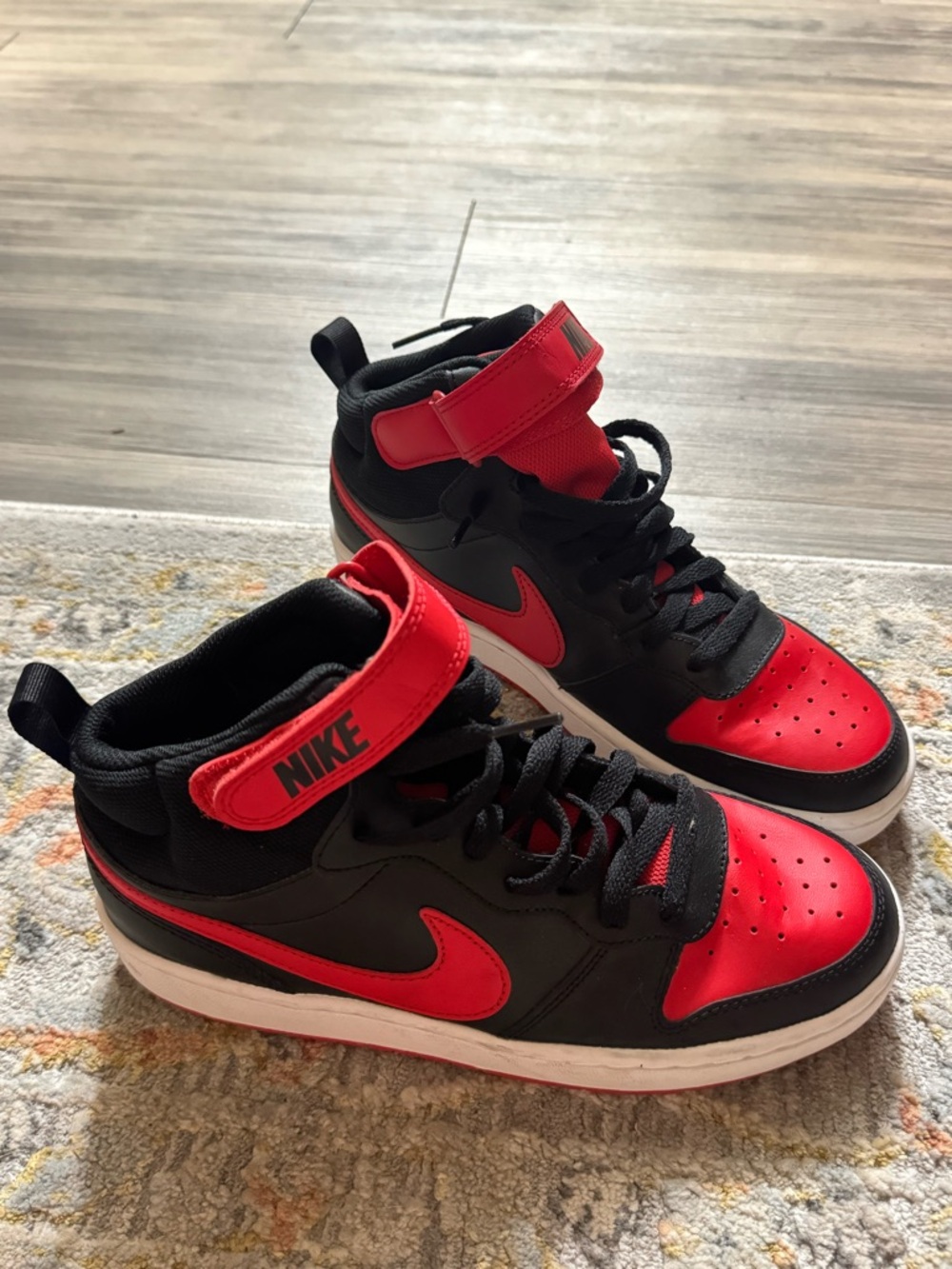 Nike Court Borough Mid 2 Red and Black